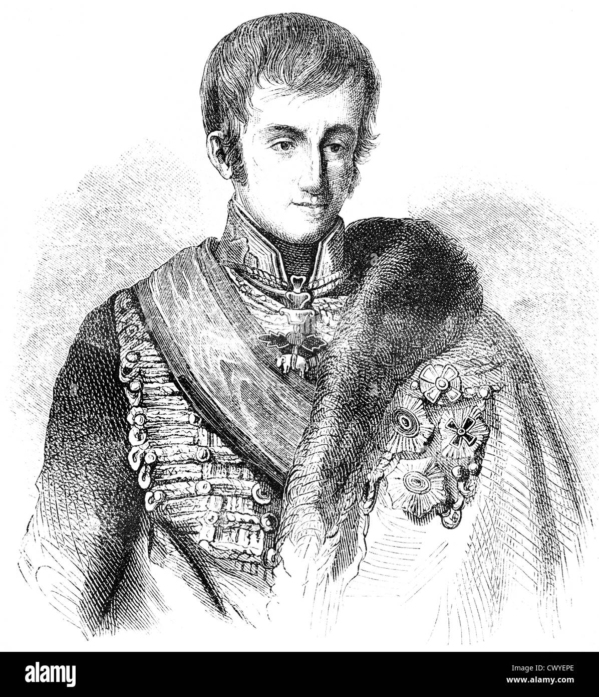 Ferdinand I Karl Leopold Joseph Franz Marcellin the Good, 1793 - 1875, Emperor of Austria and King of Bohemia, and Hungaria Stock Photo