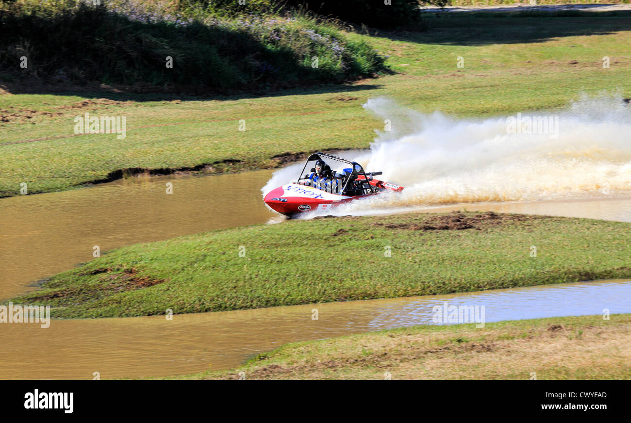 Australian Jet Sprint Boat championship timed sprint runs on enclosed
