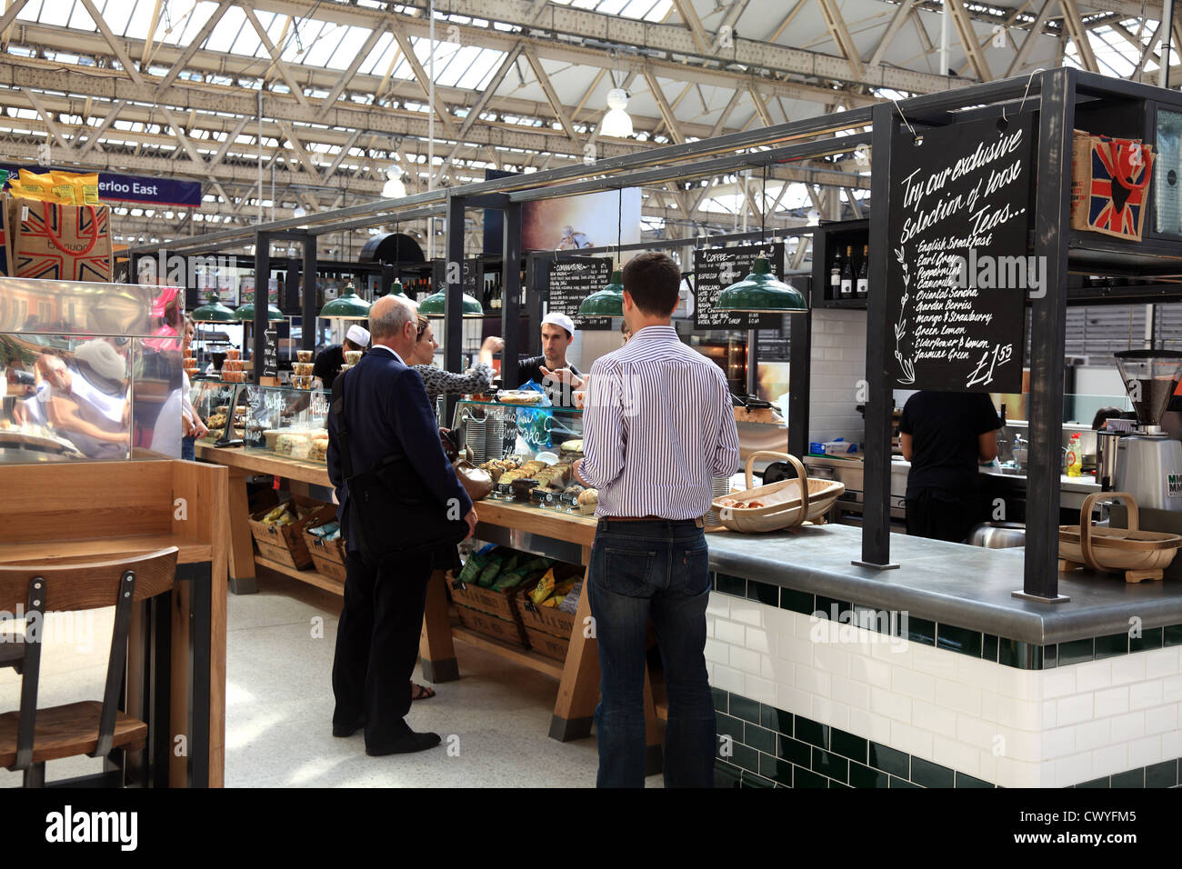 Waterloo Station Cafe Snack Bar Stock Photo