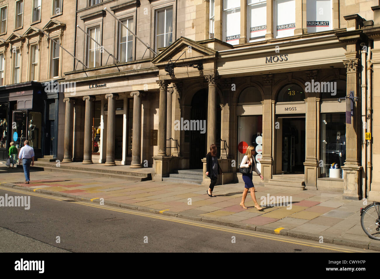 Shops in Street, Edinburgh Stock Photo Alamy