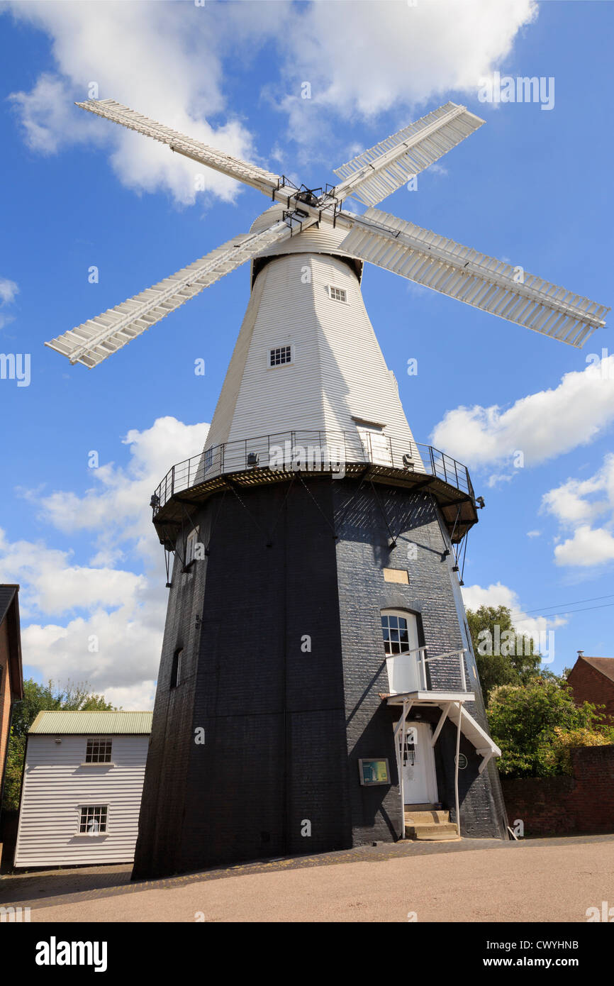Union windmill 1814 is largest English smock mill and is kept in working order by Kent County Council Cranbrook Kent England UK Stock Photo