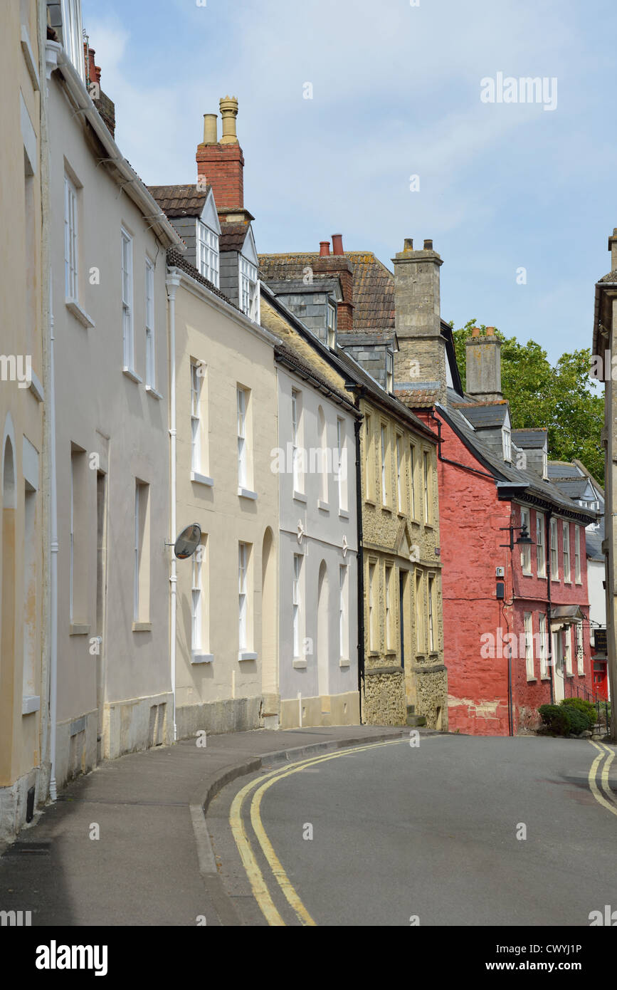 Historic Castle Street, Calne, Wiltshire, England, United Kingdom Stock