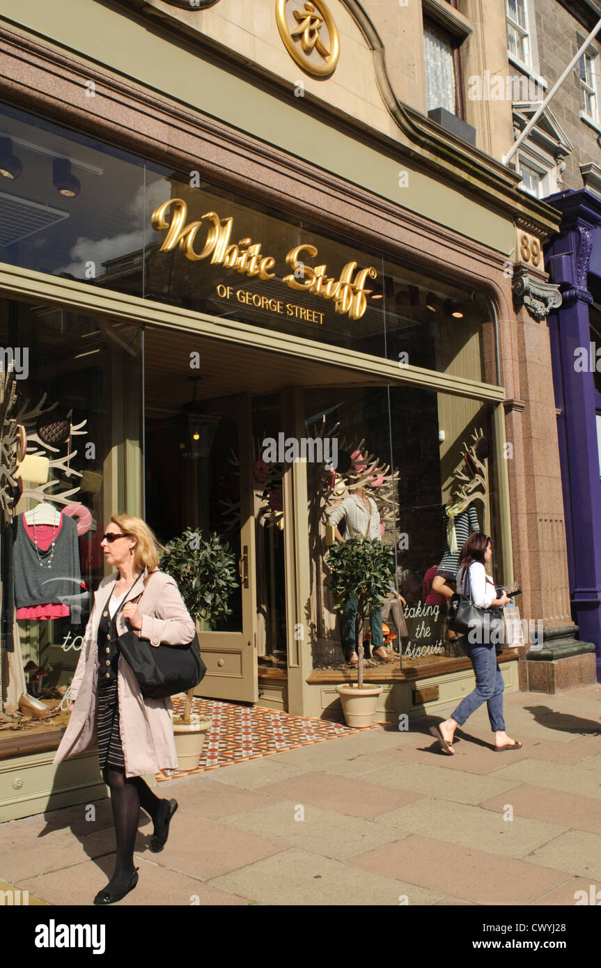 Shops in Street, Edinburgh Stock Photo Alamy