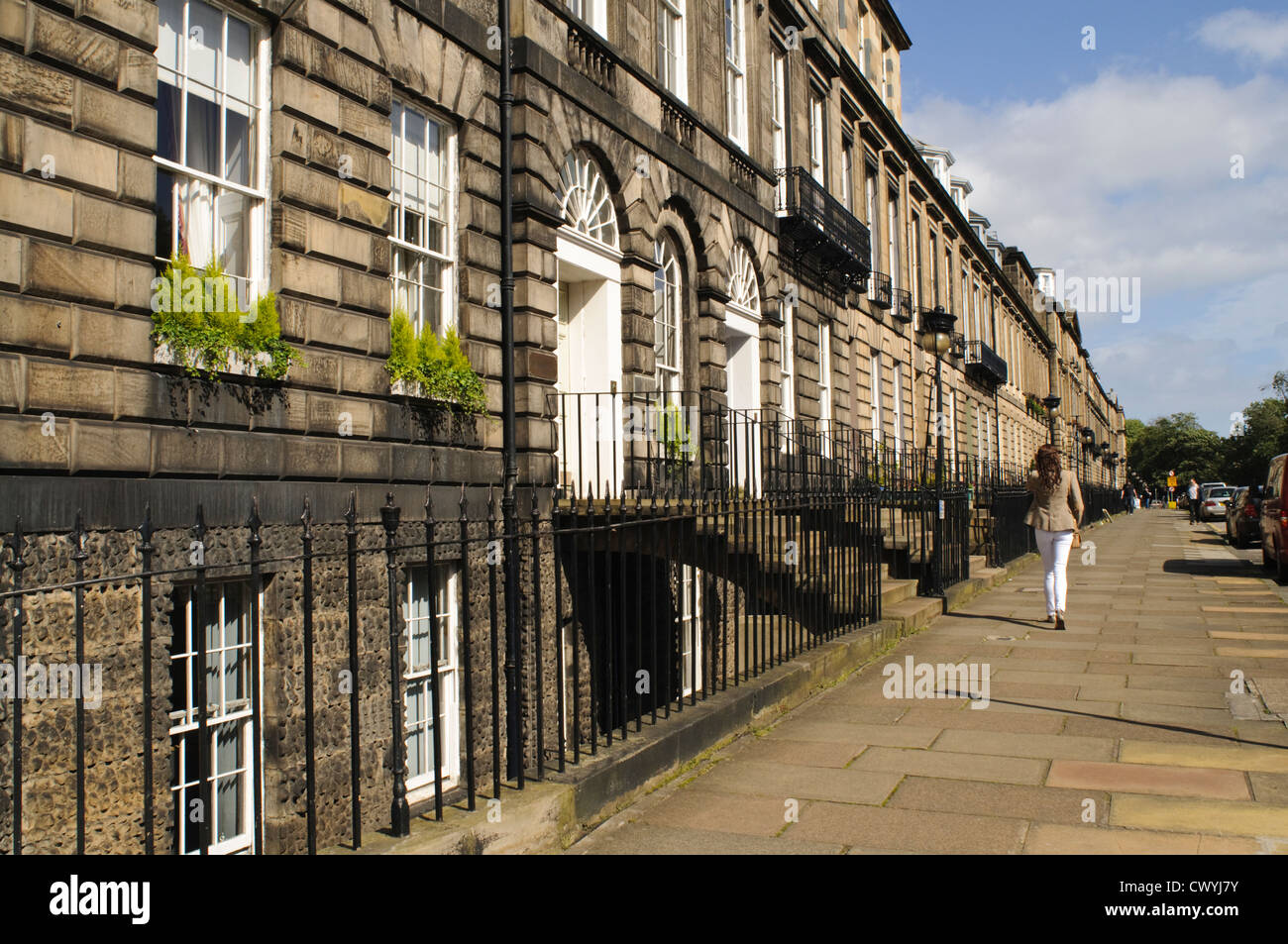Heriot Row, in Edinburgh New Town, Edinburgh, Scotland Stock