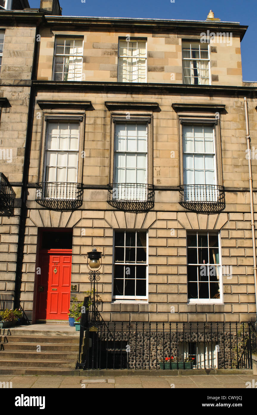 The former home of author R L Stevenson, at 17 Heriot Row, Edinburgh