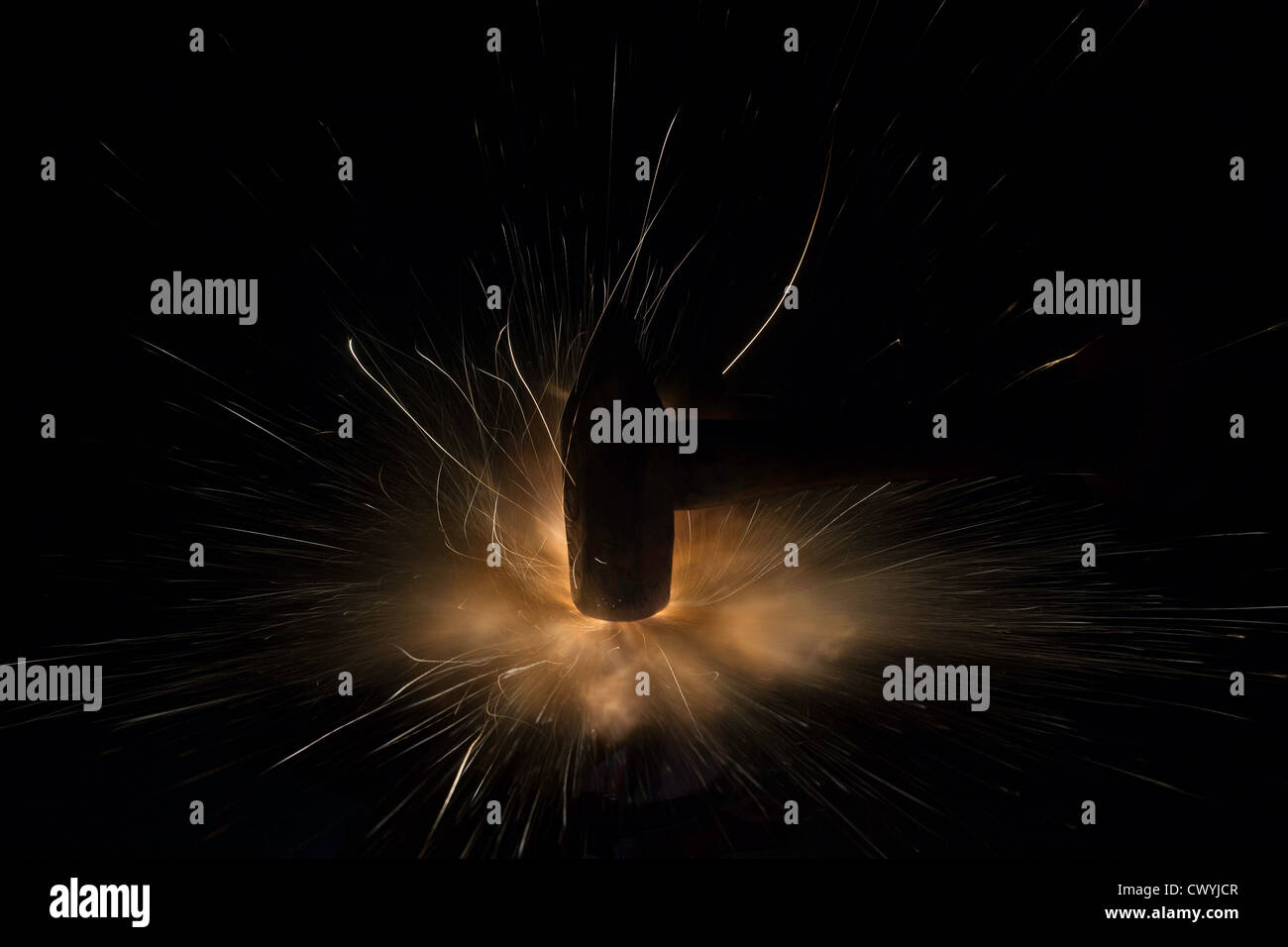 The pressure between a hammer and an anvil can create depth in fire