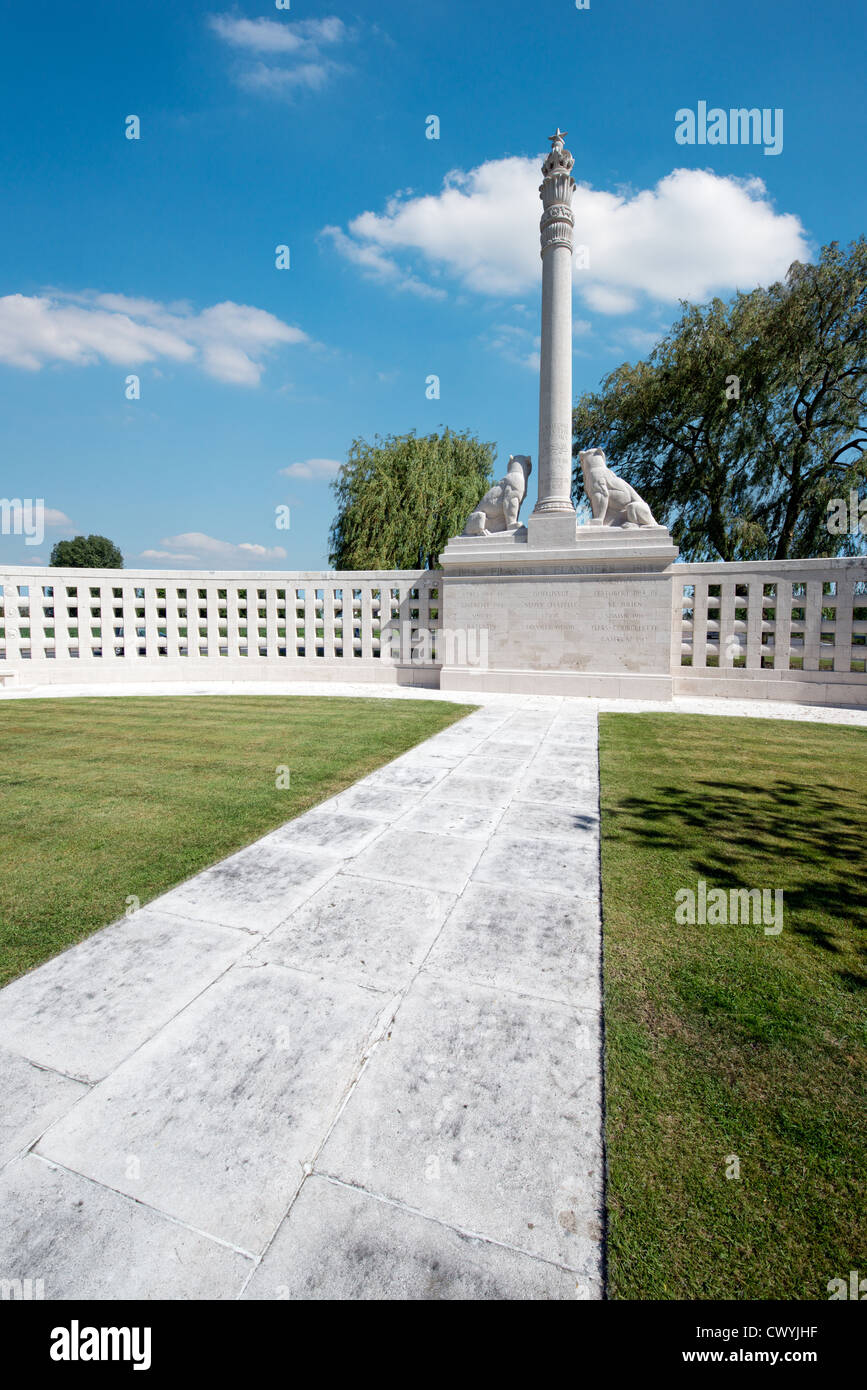 The Indian WW1 memorial at Neuve-Chapelle, Flanders Stock Photo