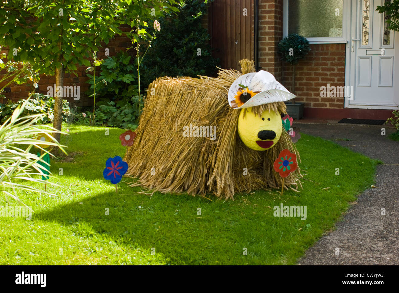 Dougal From The Magic Roundabout Scarecrow at the Lubenham Scarecrow Weekend, 2012 Stock Photo