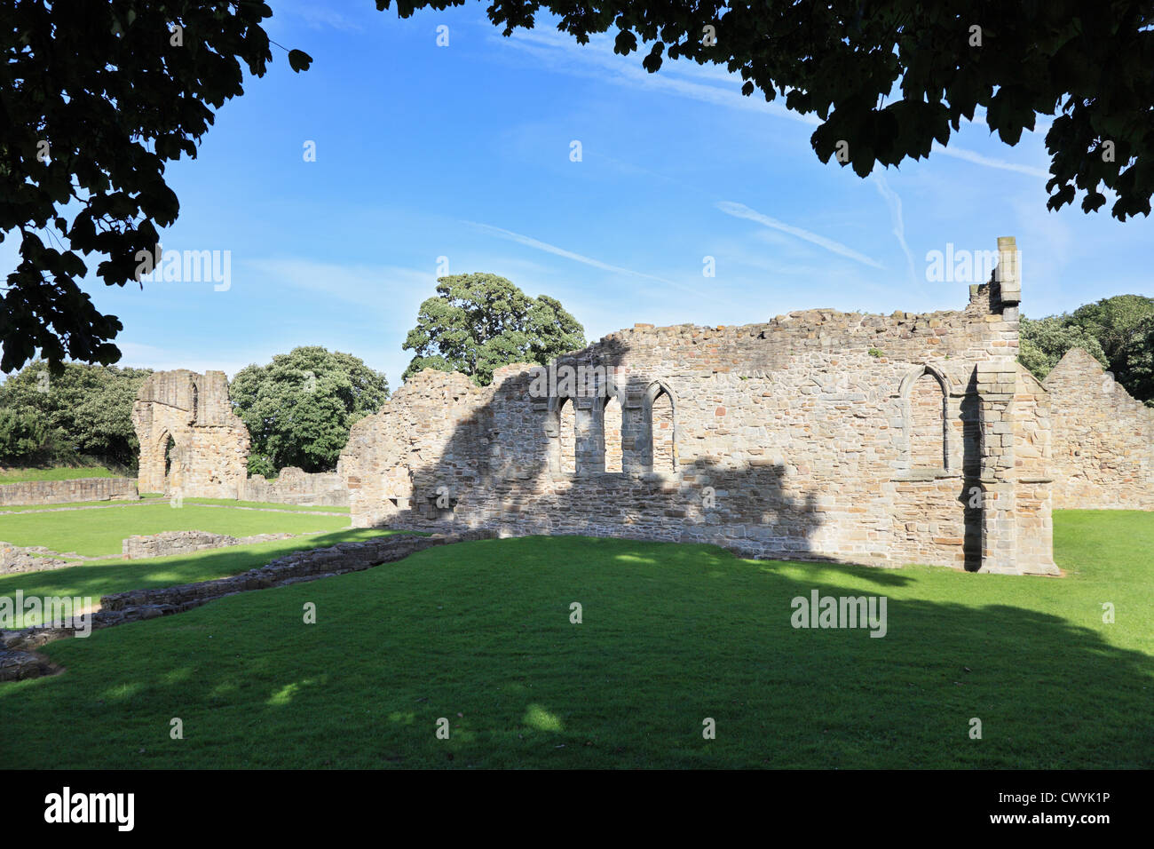 Basingwerk Abbey, Holywell, north Wales UK Stock Photo Alamy