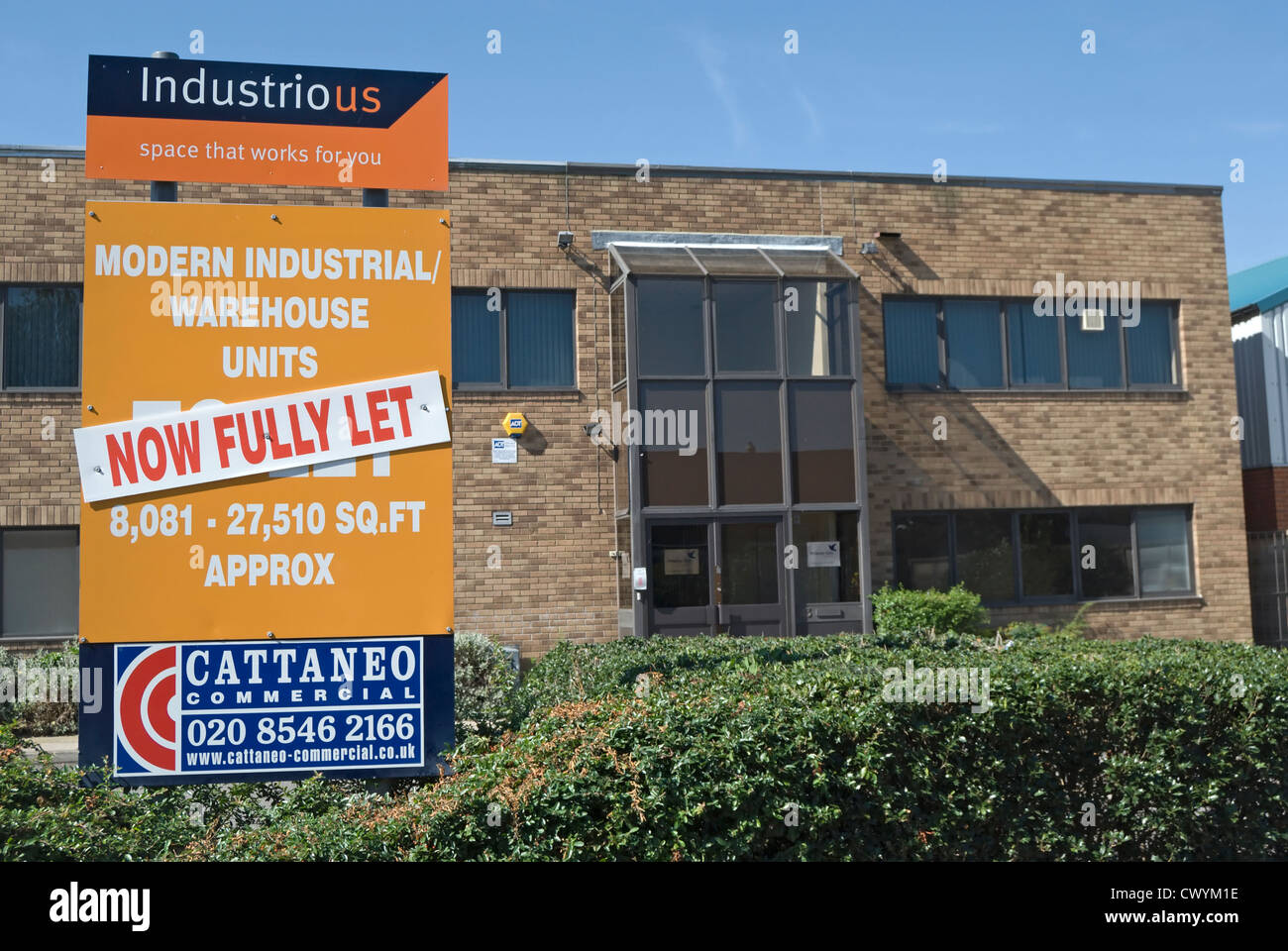 now fully let sign at a west molesey industrial estate, surrey, england ...