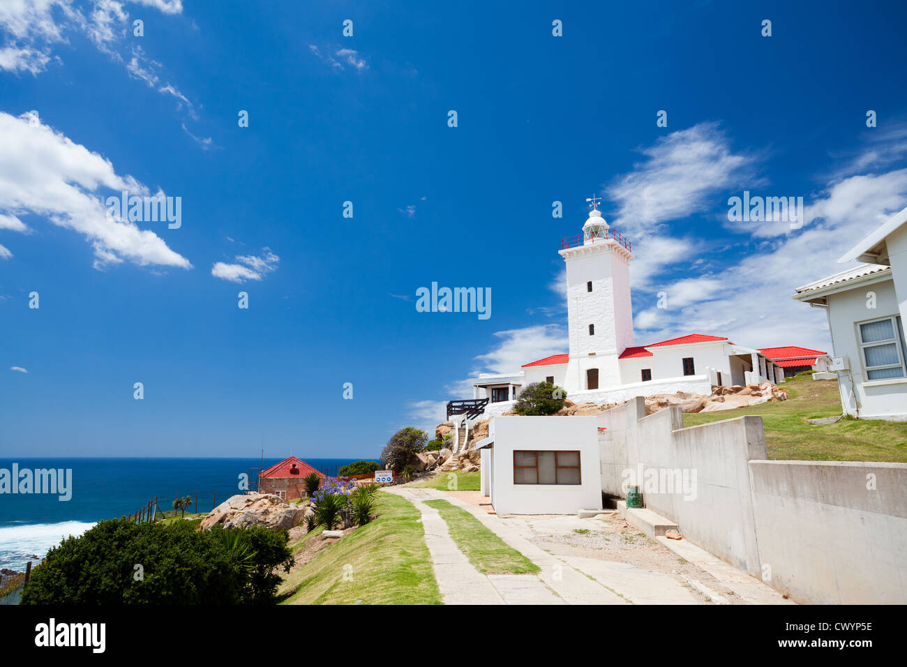 beautiful lighthouse in Mossel bay, South Africa Stock Photo