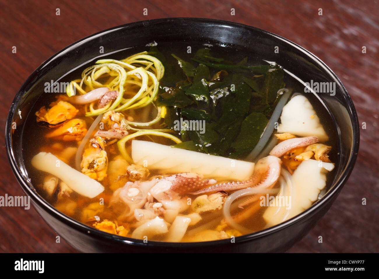 Japanese seafood soup Stock Photo Alamy