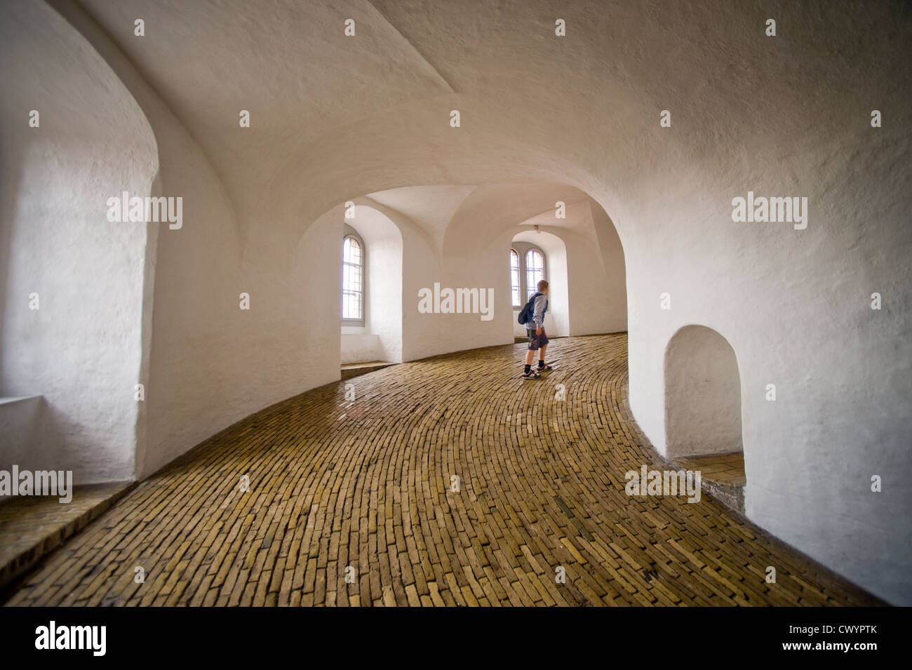 Interior of round tower in Copenhagen, Denmark Stock Photo