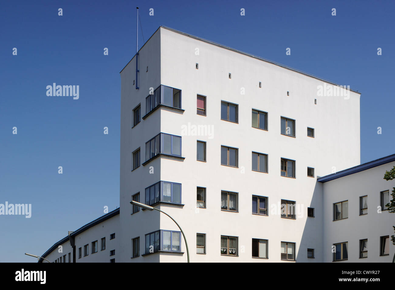 White town, Aroser Allee, Berlin-Reinickendorf, Berlin, Germany, Europe Stock Photo