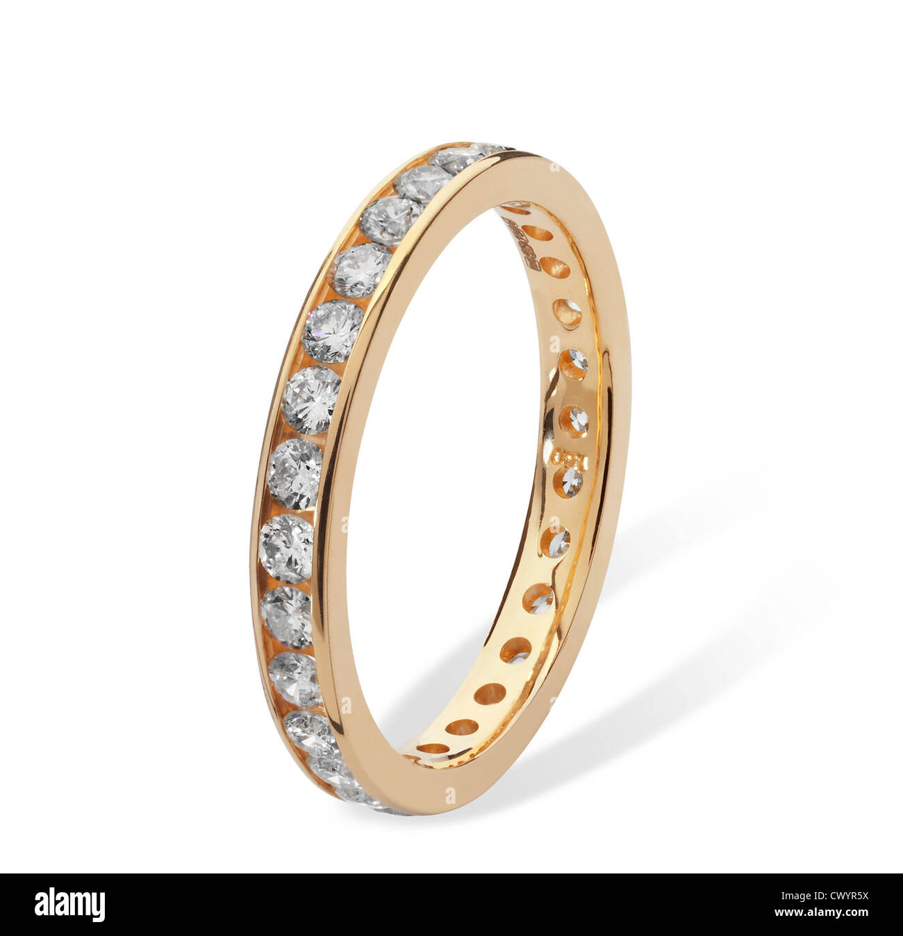 Full diamond eternity ring Stock Photo