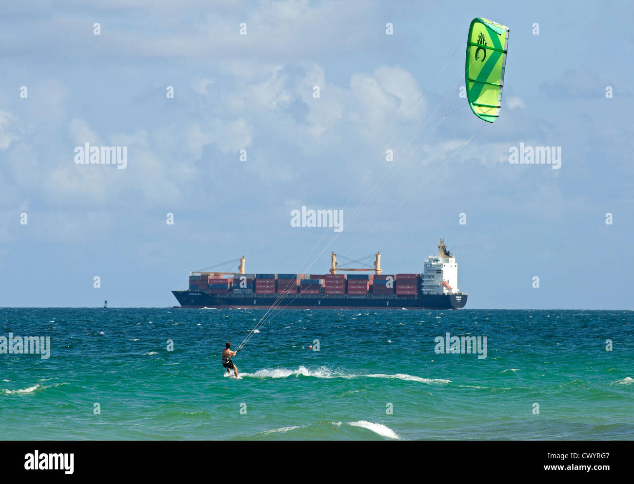Kiteboarding is a favorite activity along Ft. Lauderdale Beach's