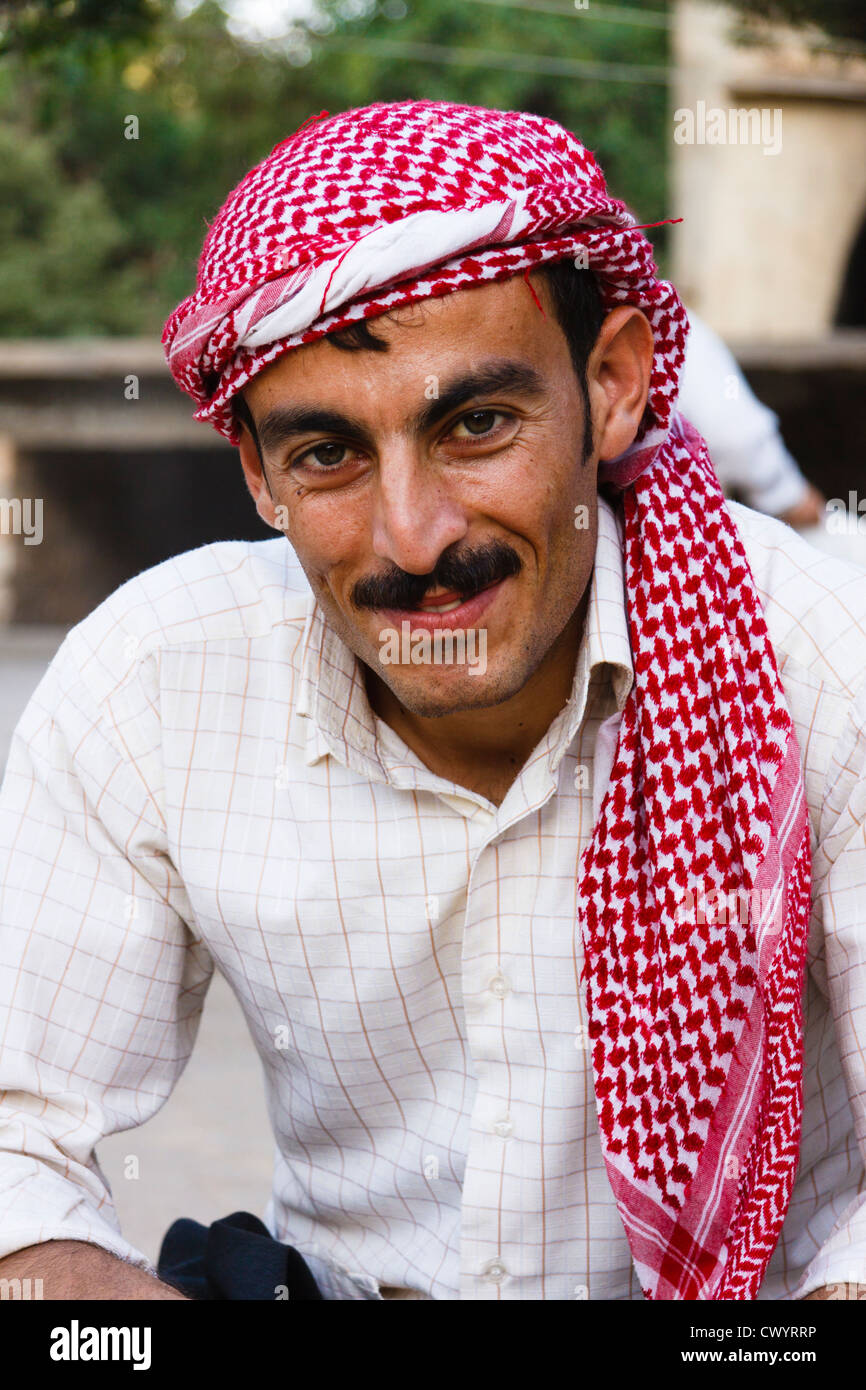 Yazidi Kurdish portrait Lalish , Northern Iraq Stock Photo