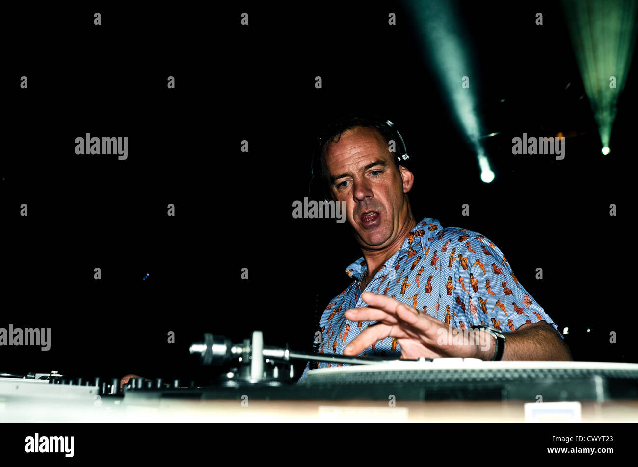 Fat Boy Slim, Gastonbury 2008 Dance Village,east dance tent Stock Photo