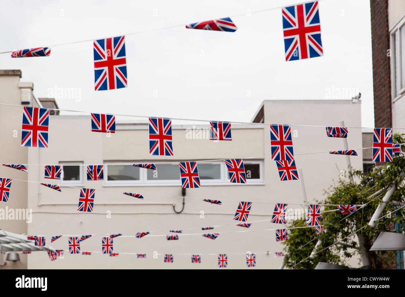 Rows of Union Flags flying during the Queen's Diamond Jubilee