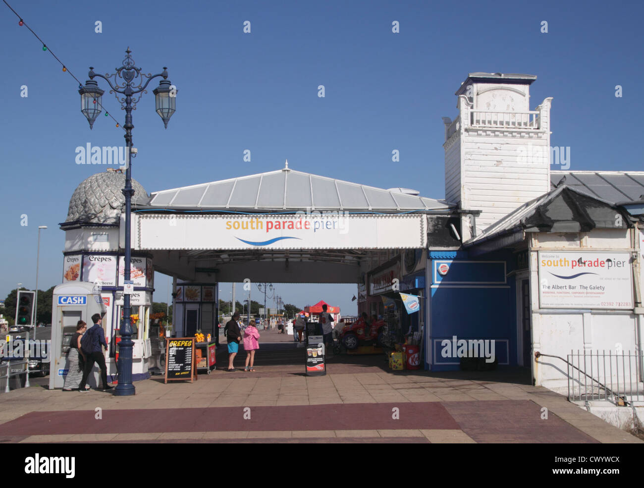 Entrance to South Parade Pier Southsea Portsmouth Hampshire Stock Photo