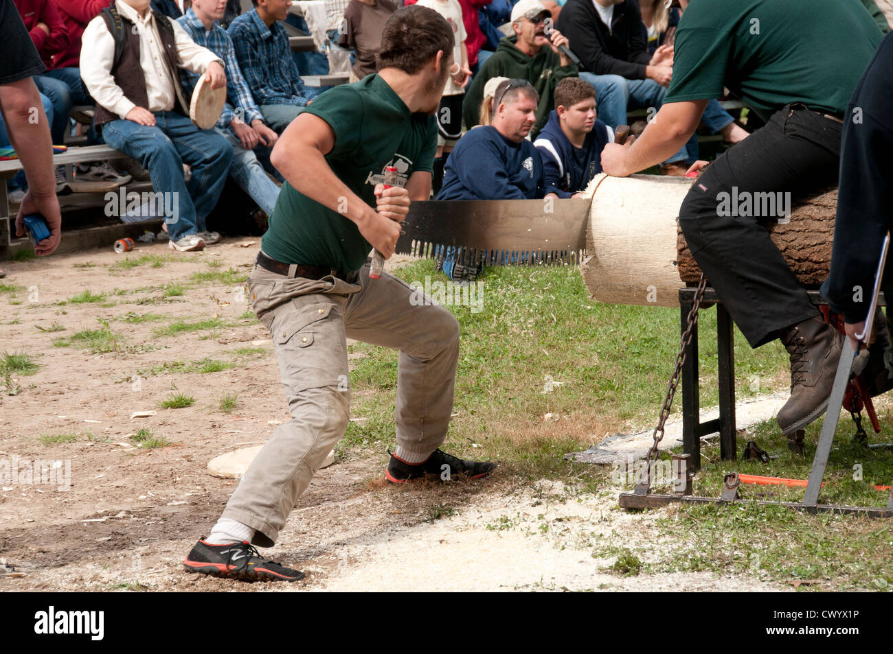 Lumberjack competition, Macedon NY USA Stock Photo Alamy