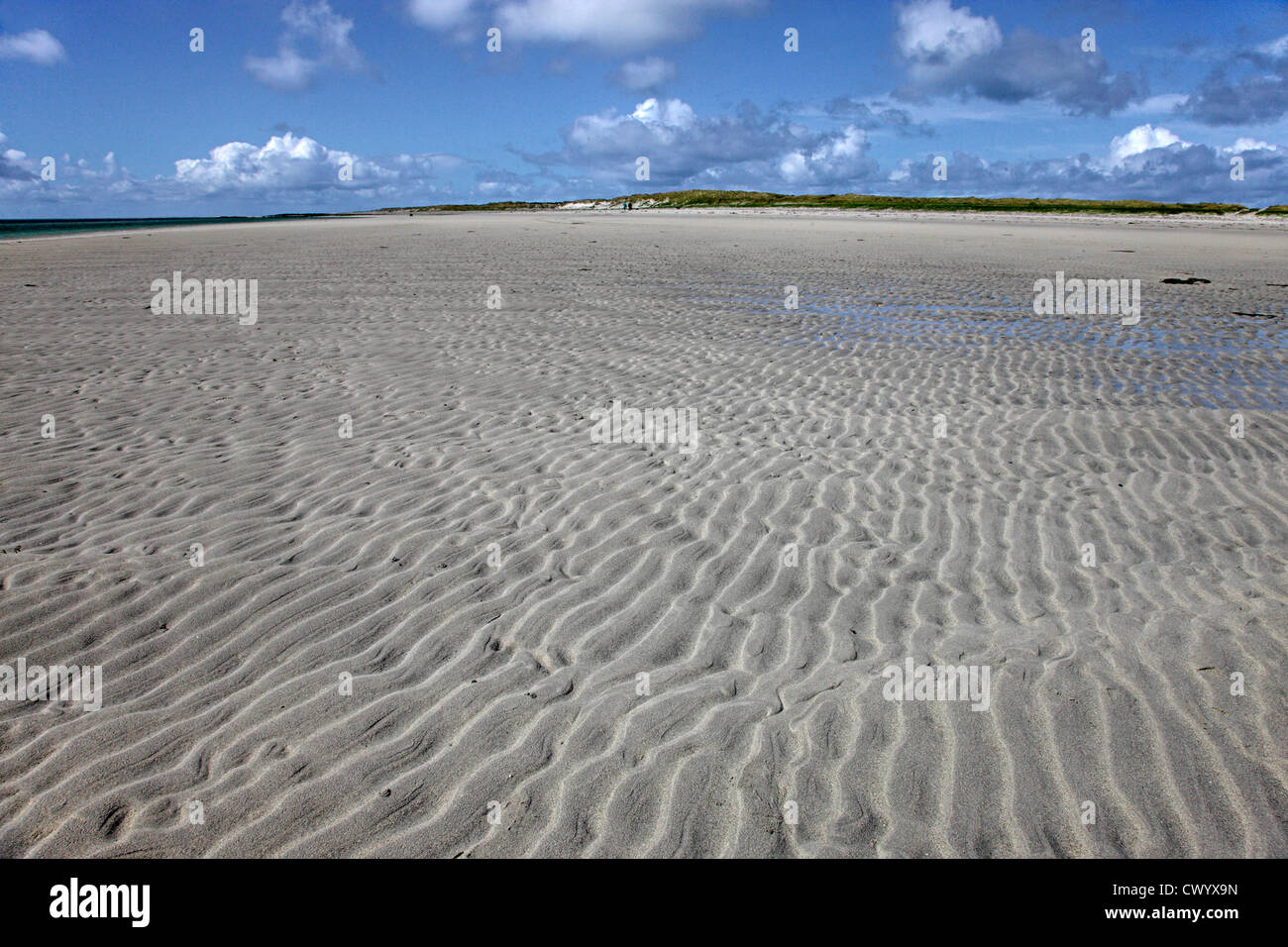 Sand ripples on Oitir Mhor beach on west coast of North Uist Outer Hebrides Scotland UK May 0524 Stock Photo