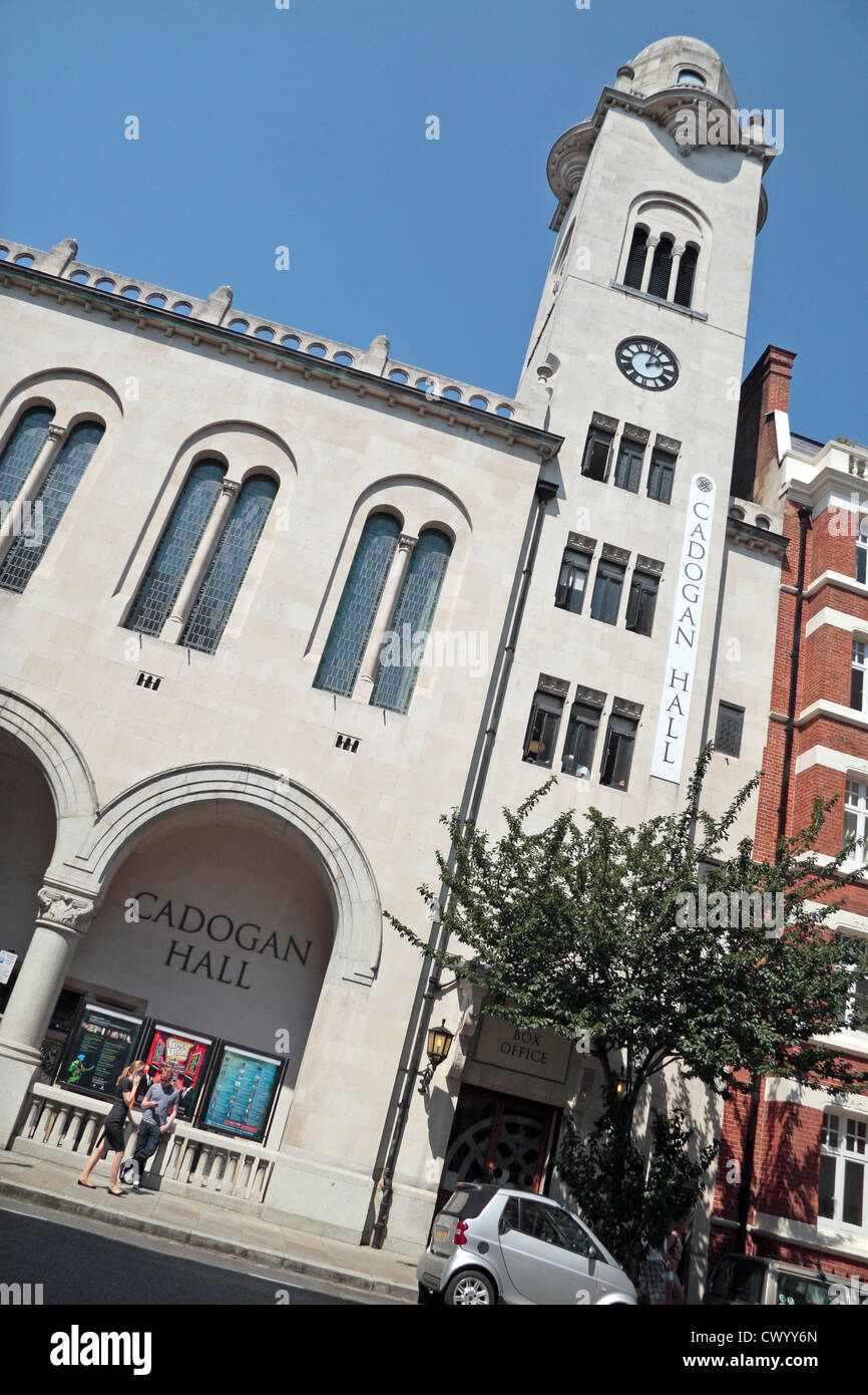 The tower of Cadogan Hall, home of the Royal Philharmonic Orchestra, Chelsea, London, UK. Stock Photo
