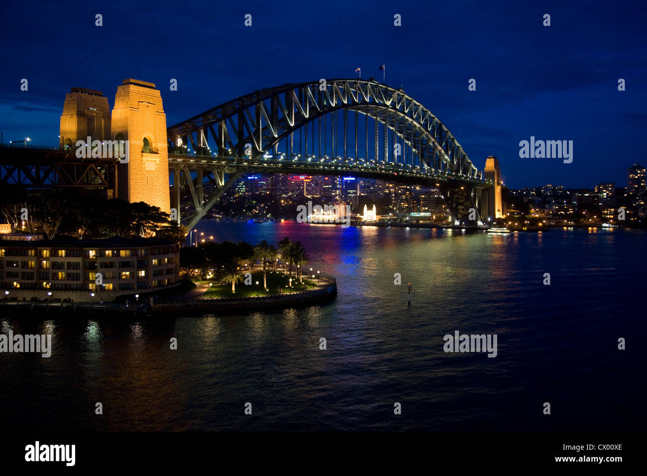 Sydney Harbor bridge after sunset, Australia Stock Photo - Alamy