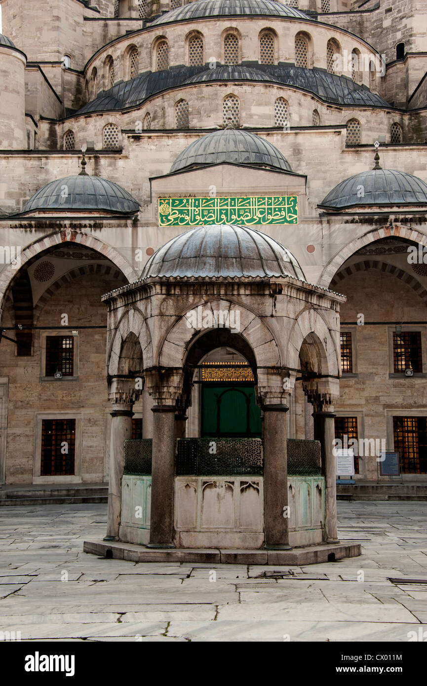 Exterior of the Blue Mosque or Sultan Ahmed Camii in Istanbul Turkey ...