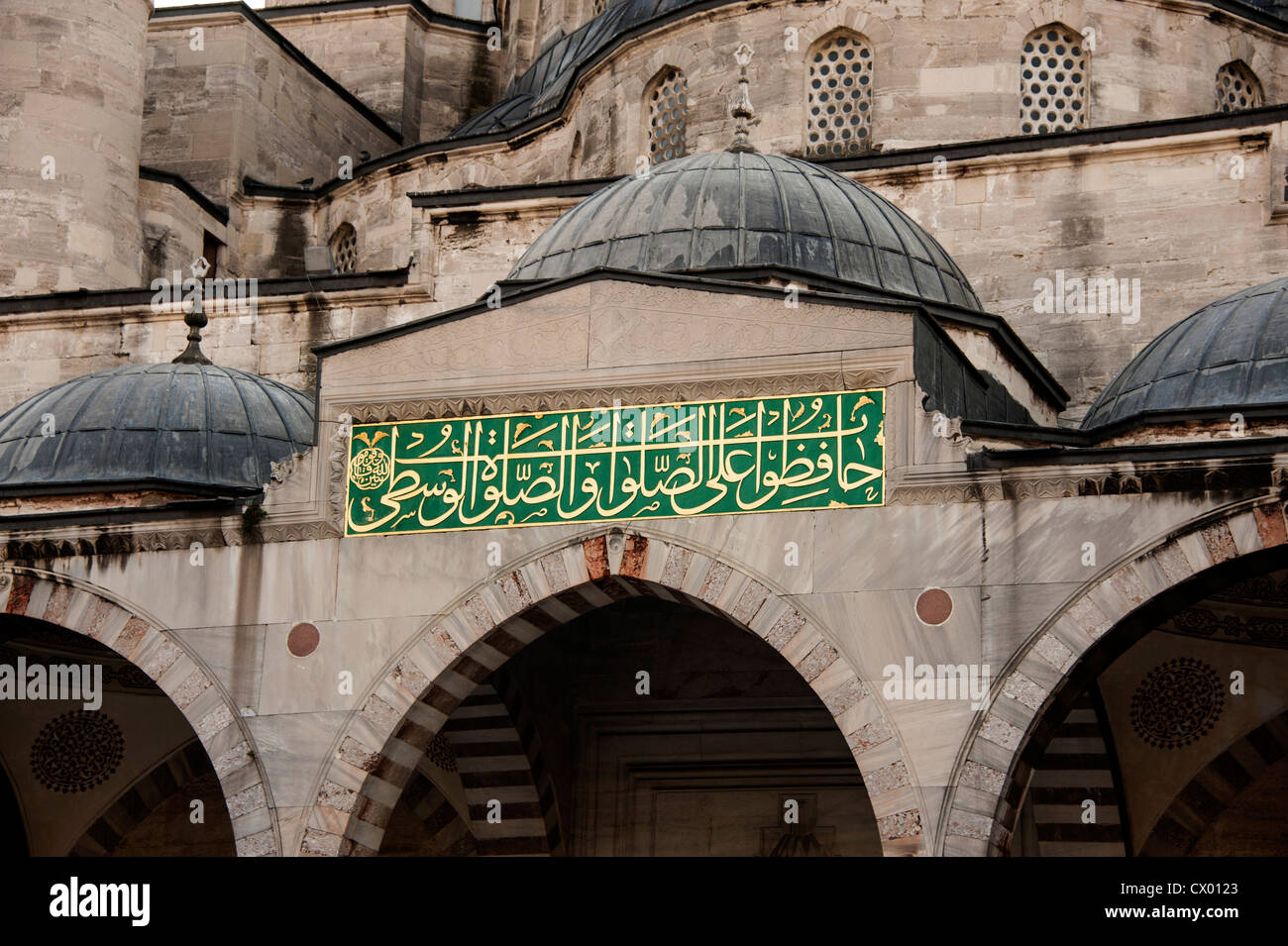Exterior of the Blue Mosque or Sultan Ahmed Camii in Istanbul Turkey ...