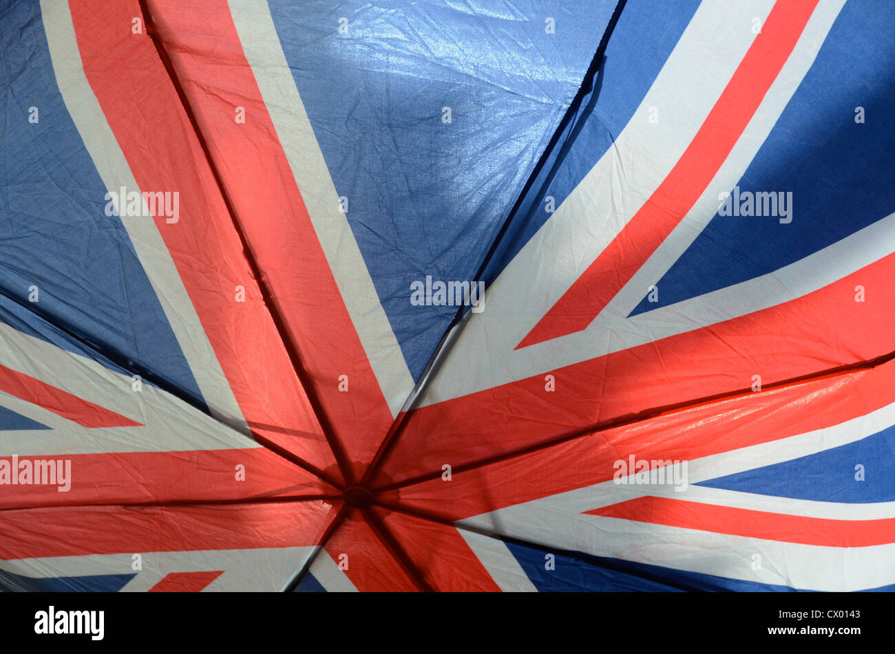 Union flag umbrella, London Stock Photo - Alamy