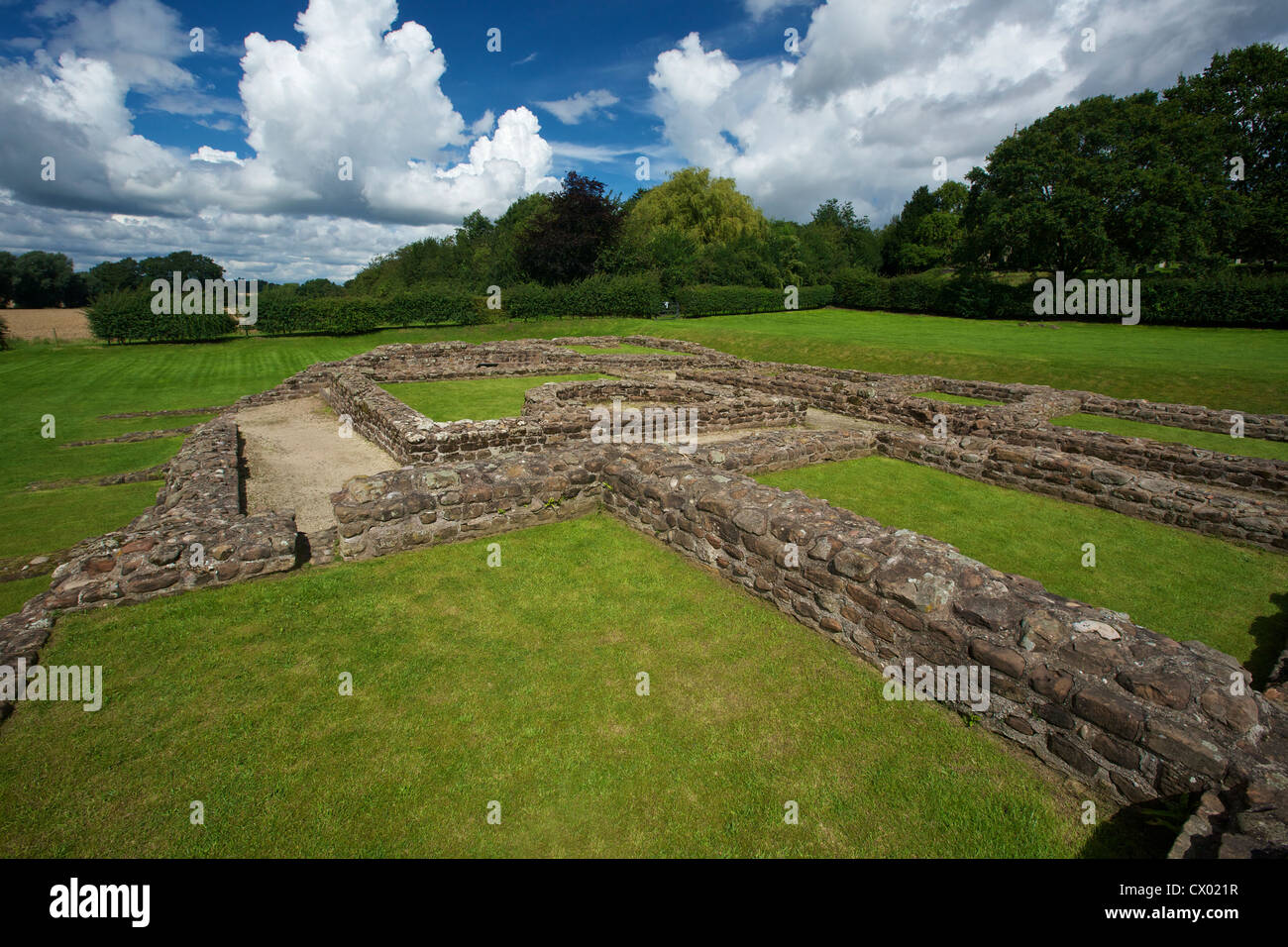 Wall Roman Town Letocetum Lichfeild Staffordshire England UK Stock Photo