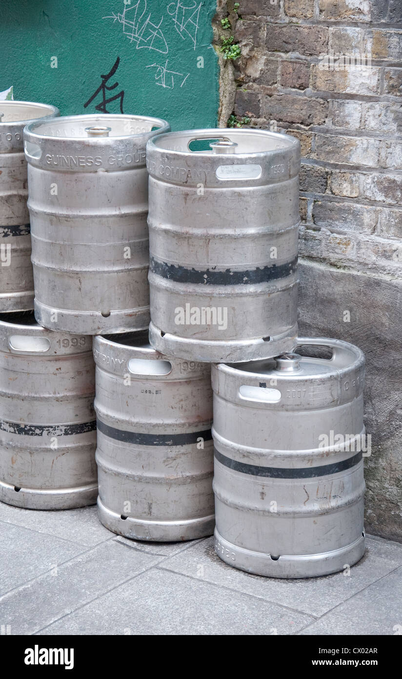 Beer kegs in Dublin Ireland Stock Photo Alamy