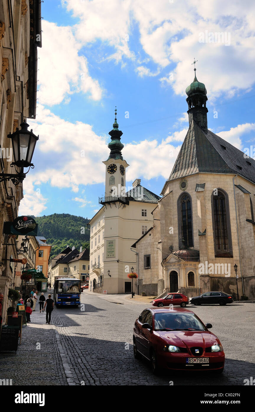 Banska Stiavnica historic town Slovakia Europe Stock Photo