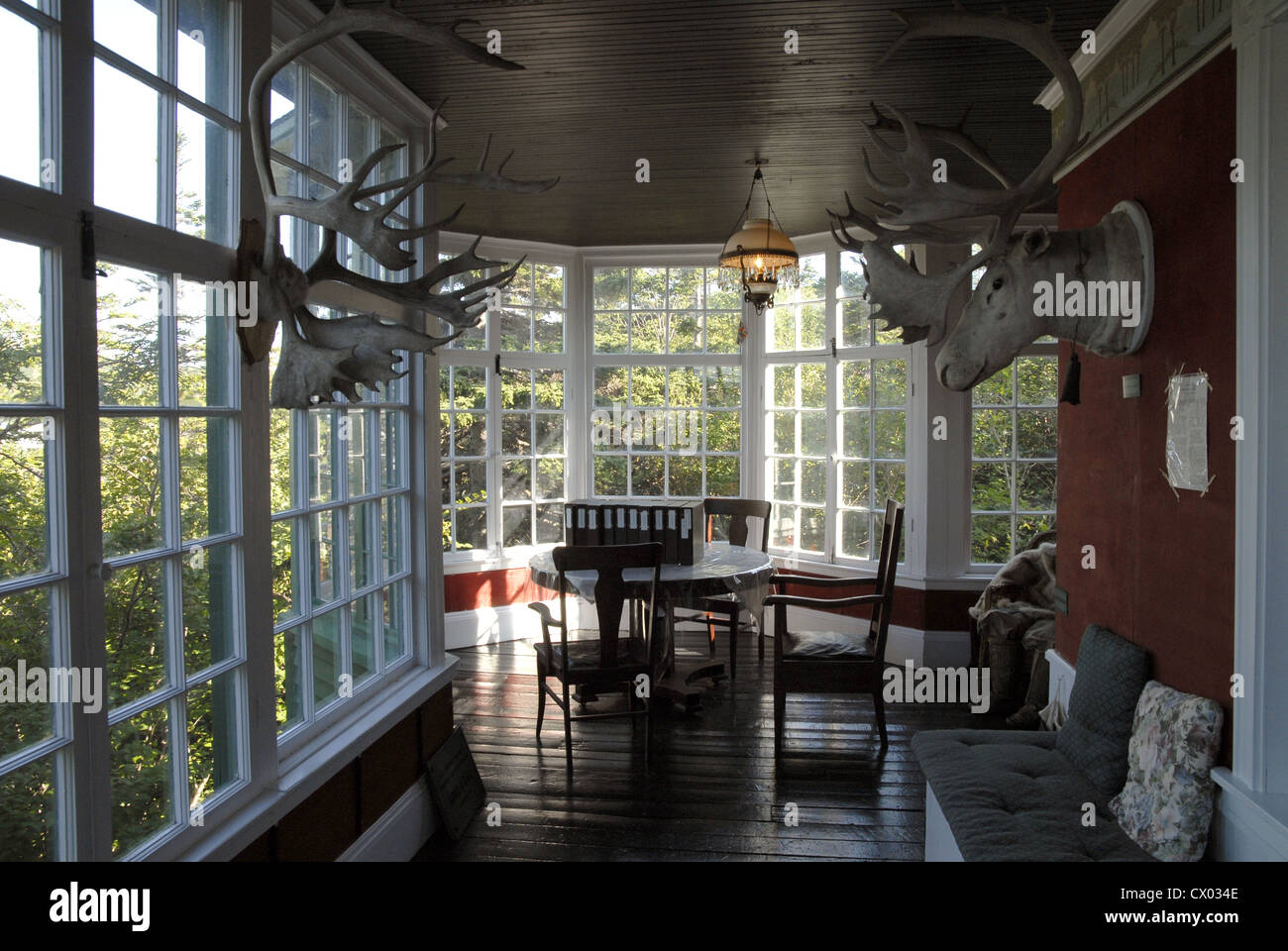 Interior of Dr Wilfred Grenfell's house in St Anthony, Newfoundland