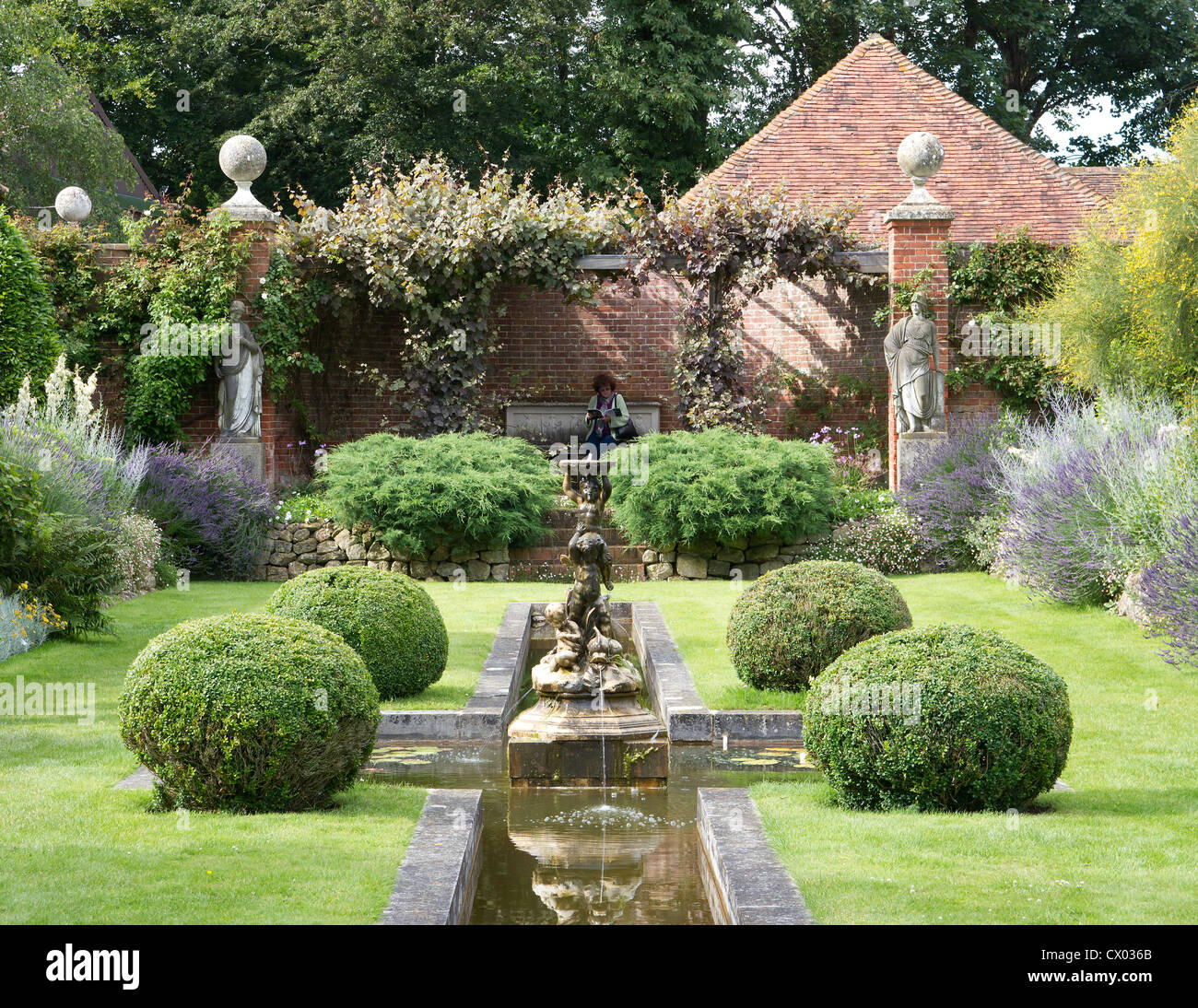 Godinton House and Garden Ashford Kent UK. Italian Garden Stock Photo