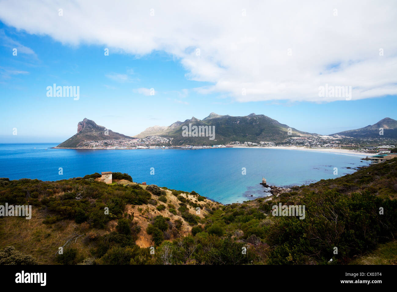 overall view of hout bay from chapman's peak, south africa Stock Photo