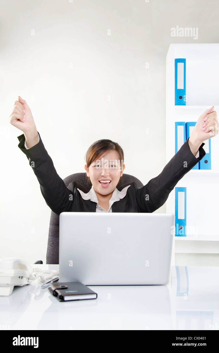 Cheerful female executive Stock Photo