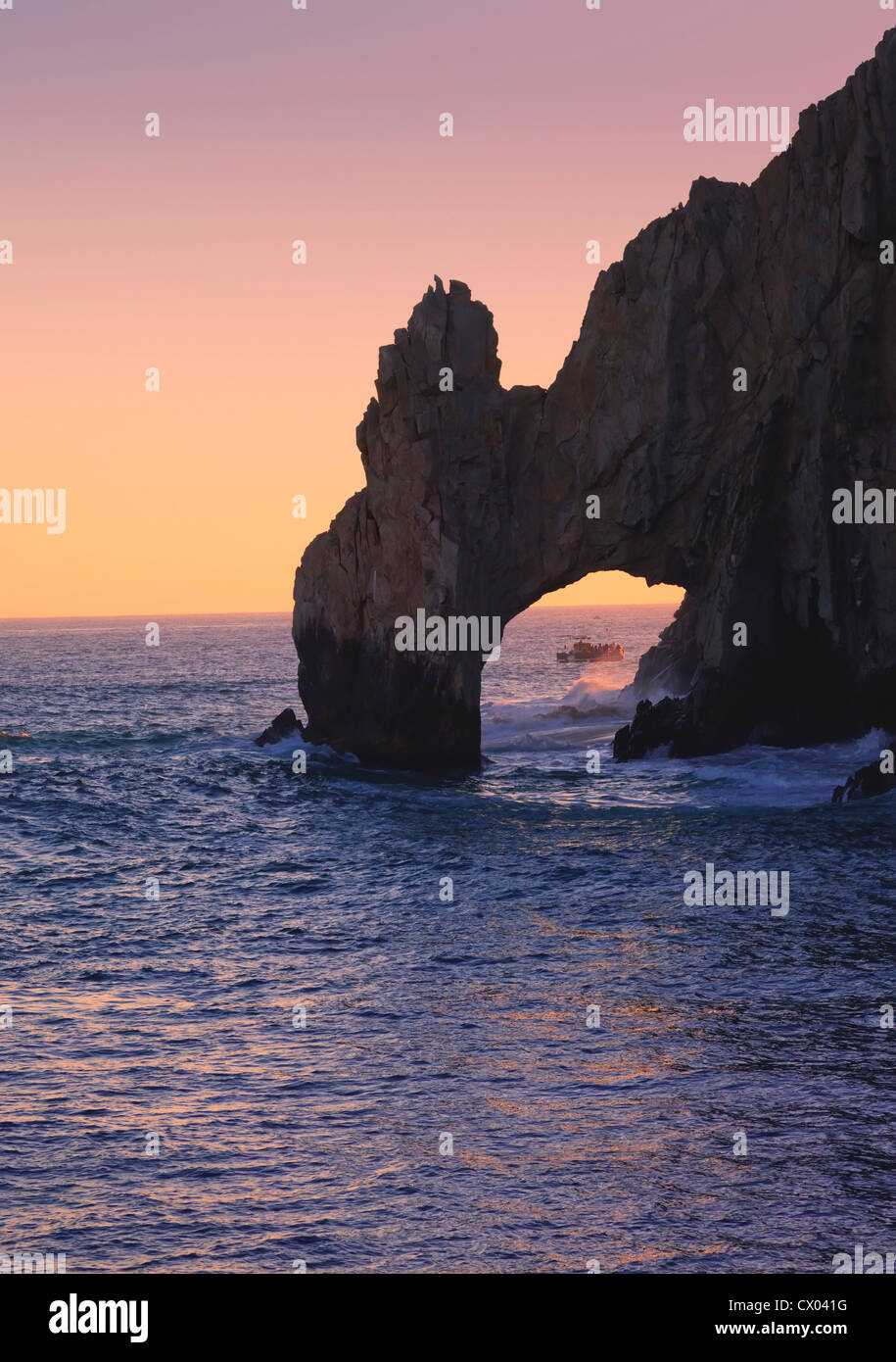 Beautiful sky at Land's End and The Arch in Cabo San Lucas, Mexico Stock Photo