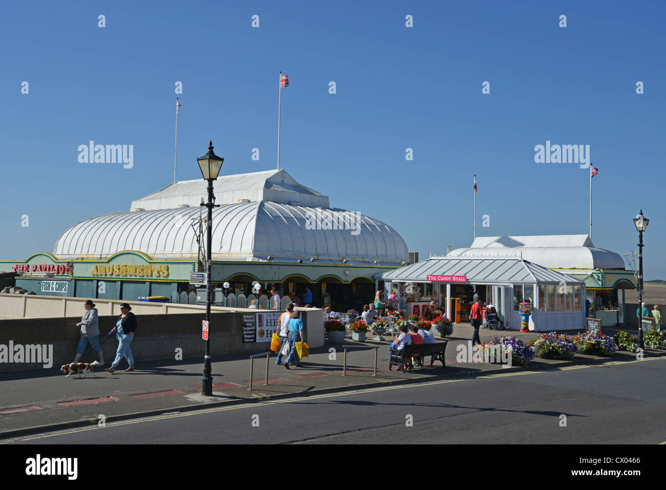 Burnham-On-Sea Pier on the Esplanade, Burnham-on-Sea, Somerset, England, United Kingdom Stock Photo