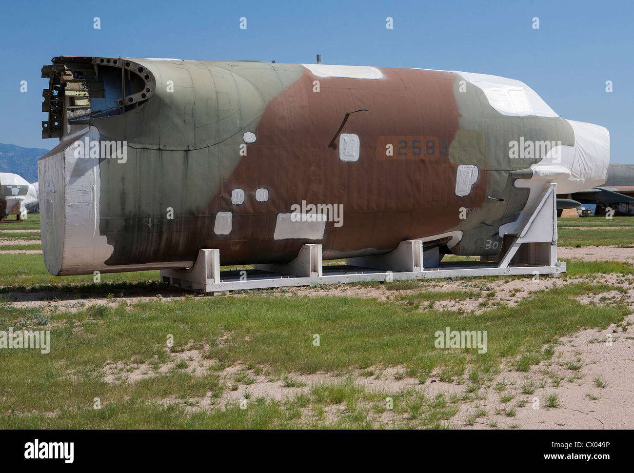 B-52 Stratofortress aircraft in storage at the 309th Aerospace Maintenance and Regeneration Group at Davis-Monthan AFB. Stock Photo