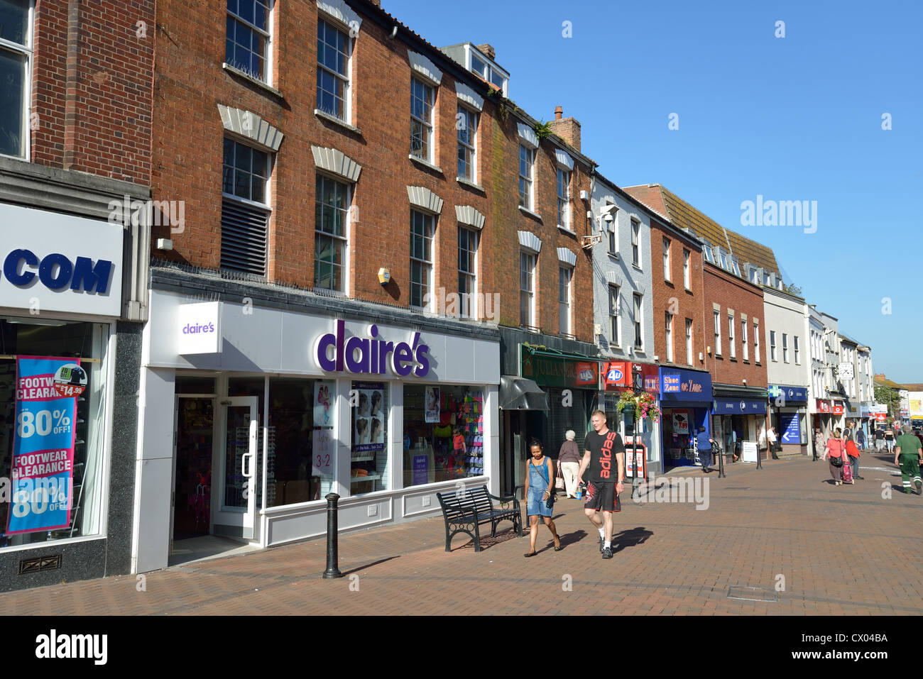 Pedestrianised Fore Street, Bridgwater, Somerset, England, United Kingdom Stock Photo