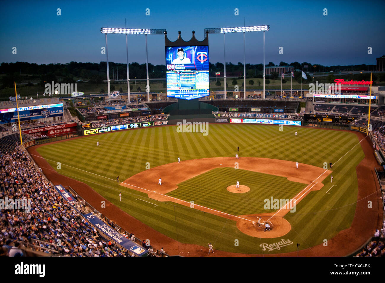 Kauffman Stadium - Kansas City Royals Stock Photo
