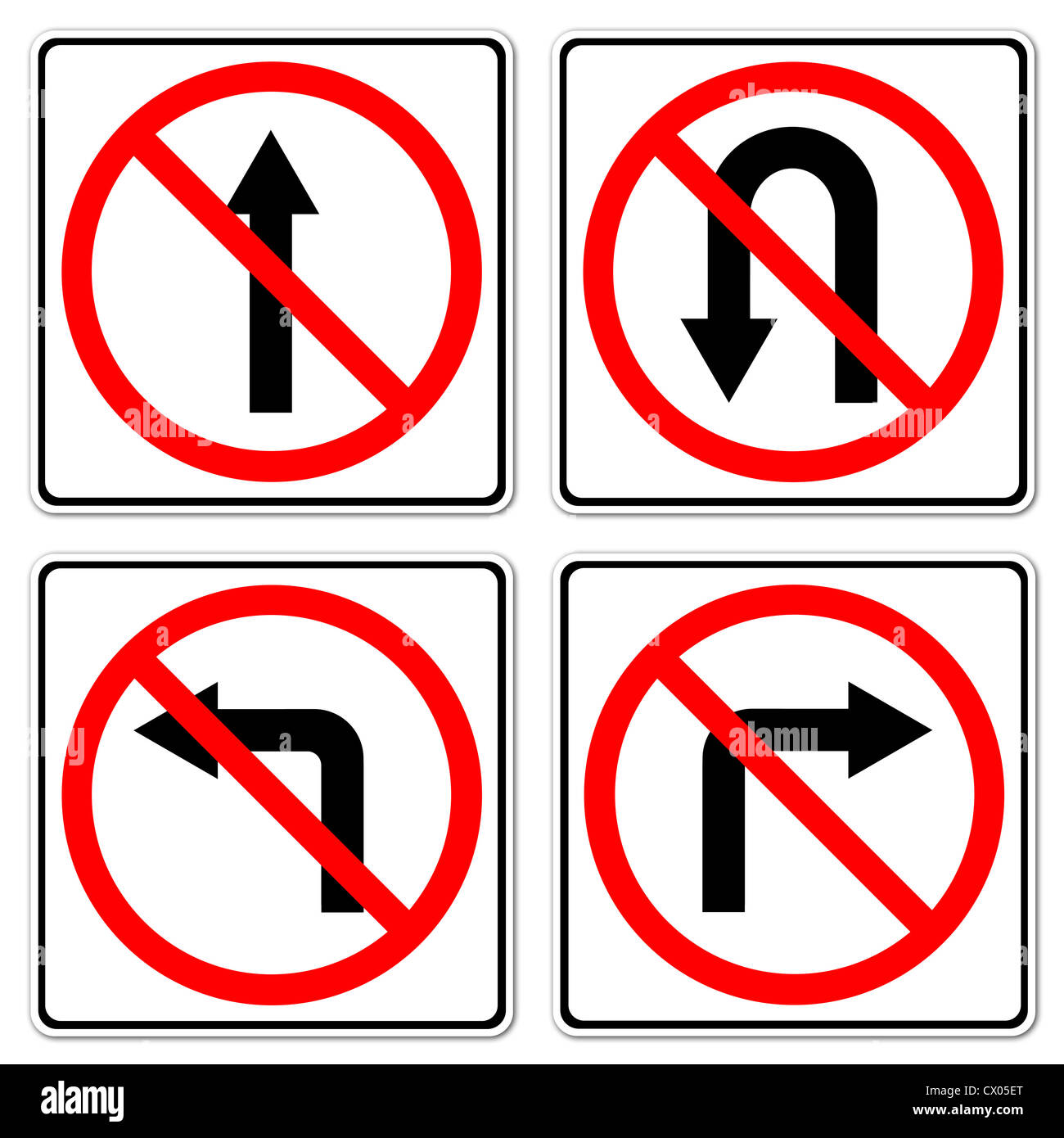No Right Turn On Red Road Sign Stock Photos & No Right Turn On Red Road Sign Stock Images Alamy