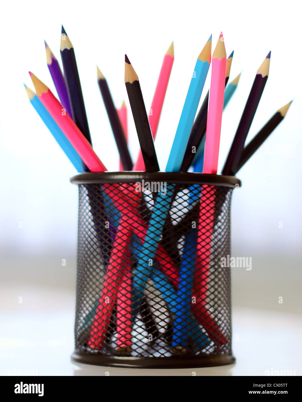 Crayons in the box Stock Photo Alamy