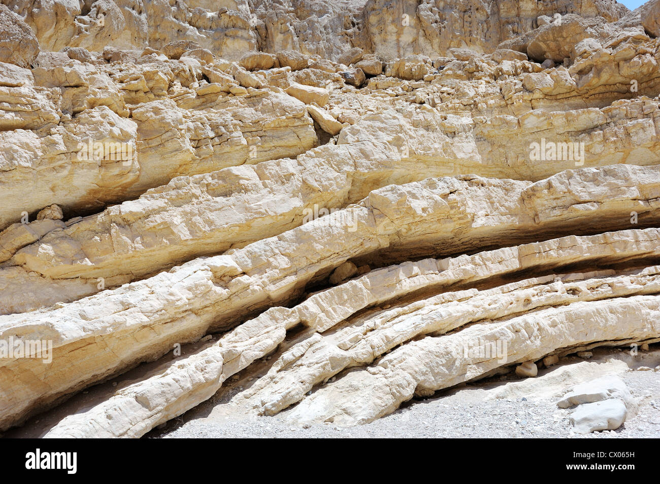 White stones of Makhtesh Ramon, unique crater in Israel Stock Photo - Alamy