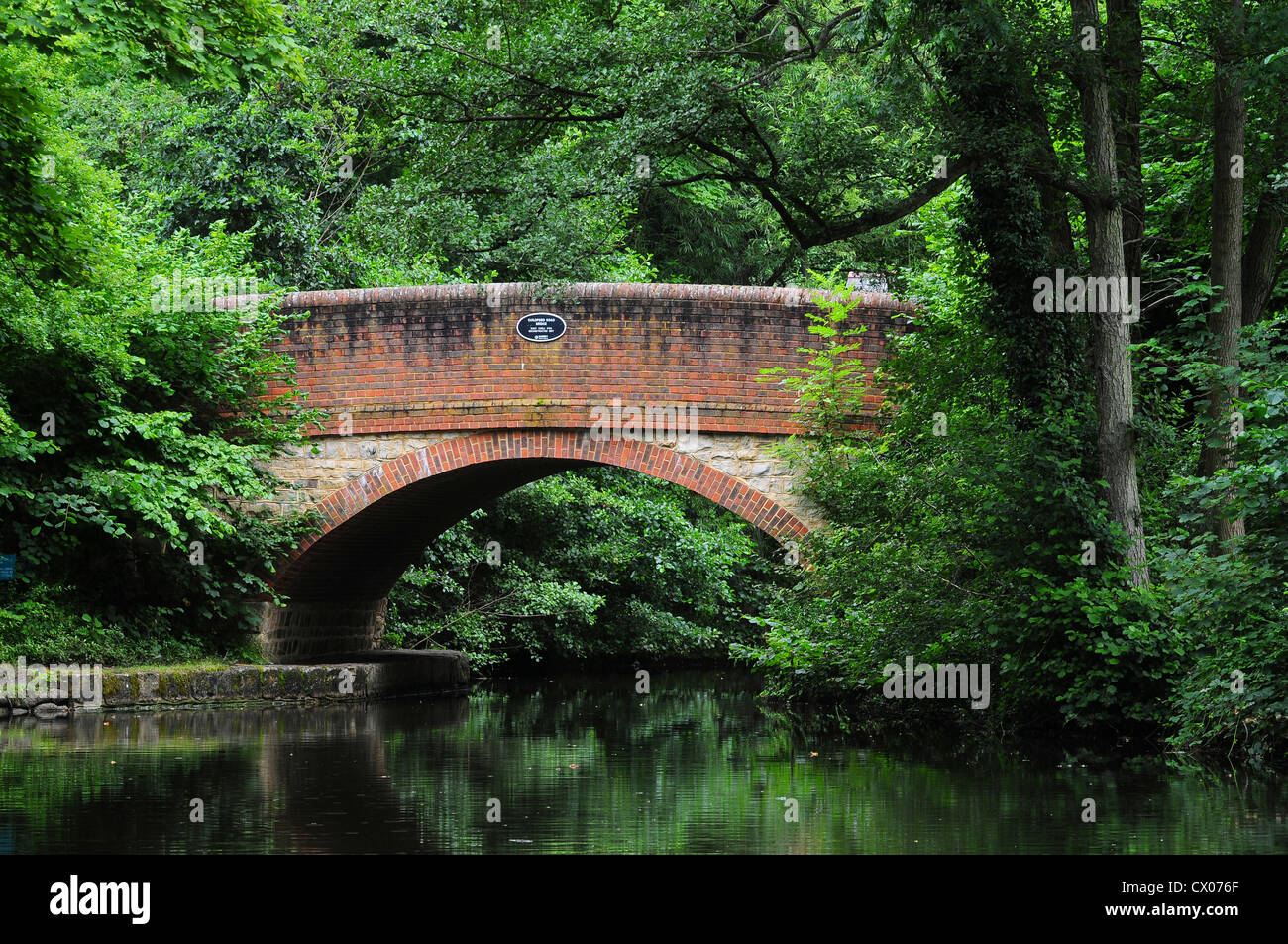 Frimley Guildford Road bridge on the Basingstoke canal UK Stock Photo