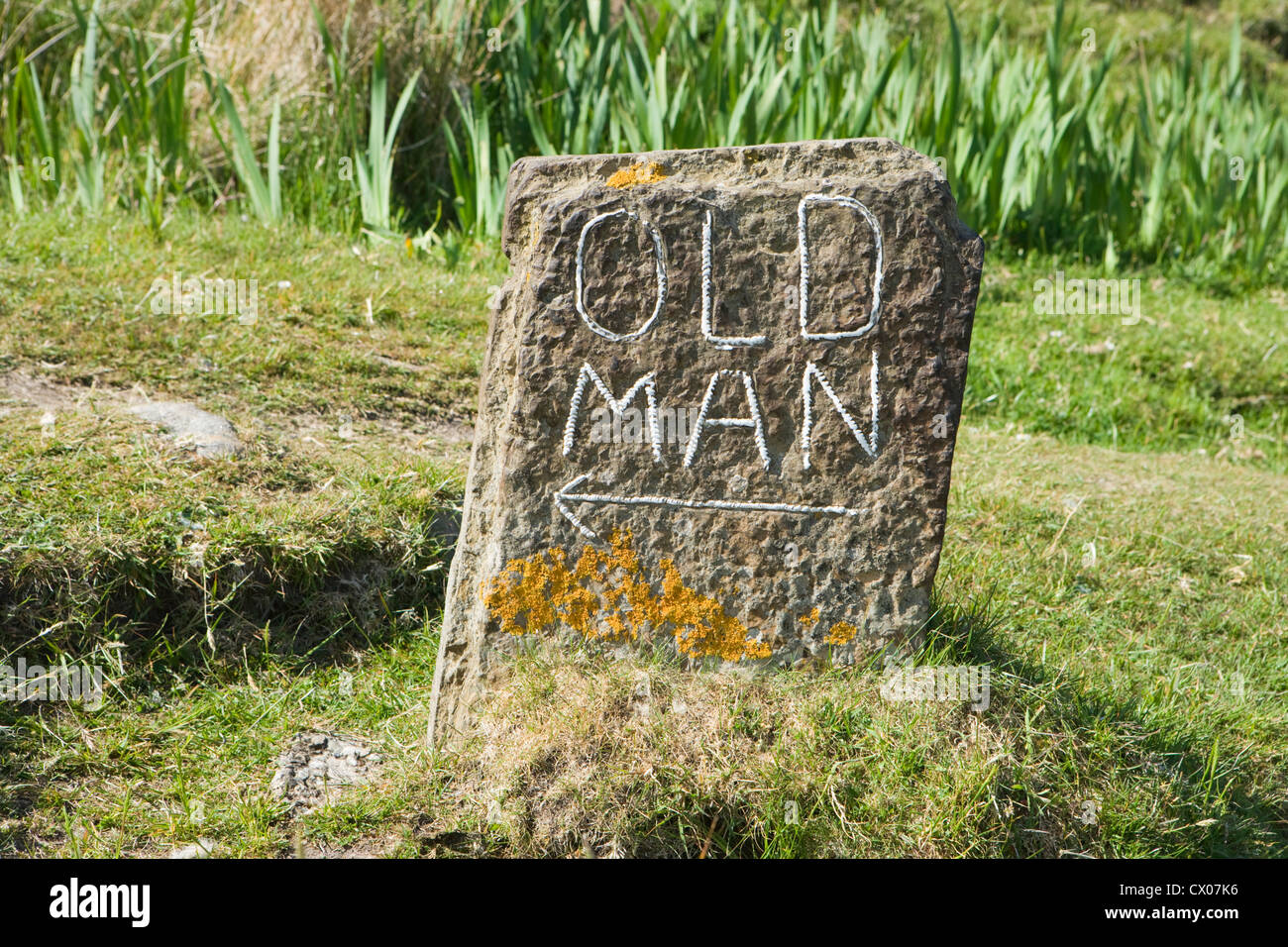 Sign to the Old Man of Hoy, Hoy, Orkney, Scotland, UK. Stock Photo