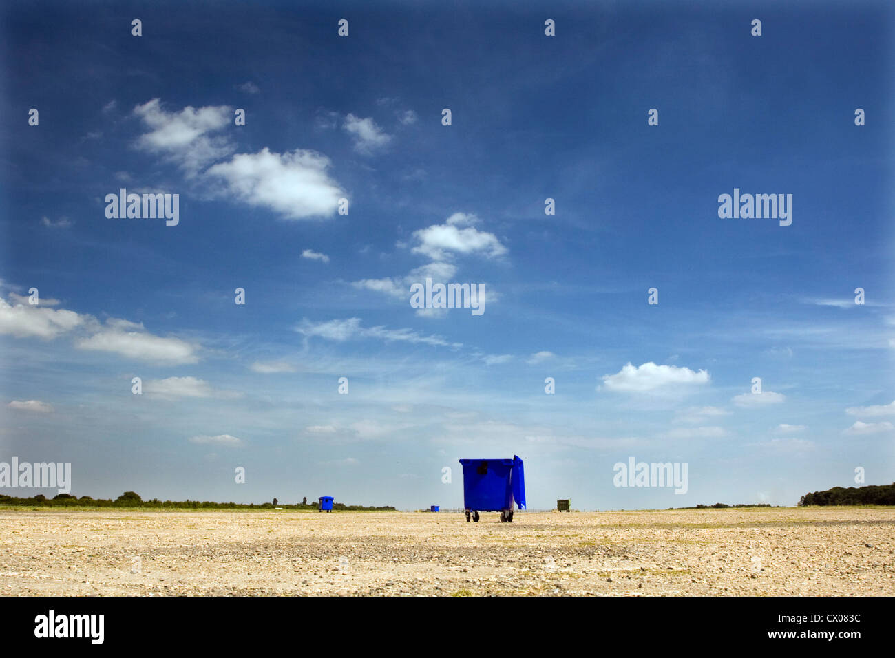 Blue wheelie bins in Buckinghamshire Stock Photo Alamy