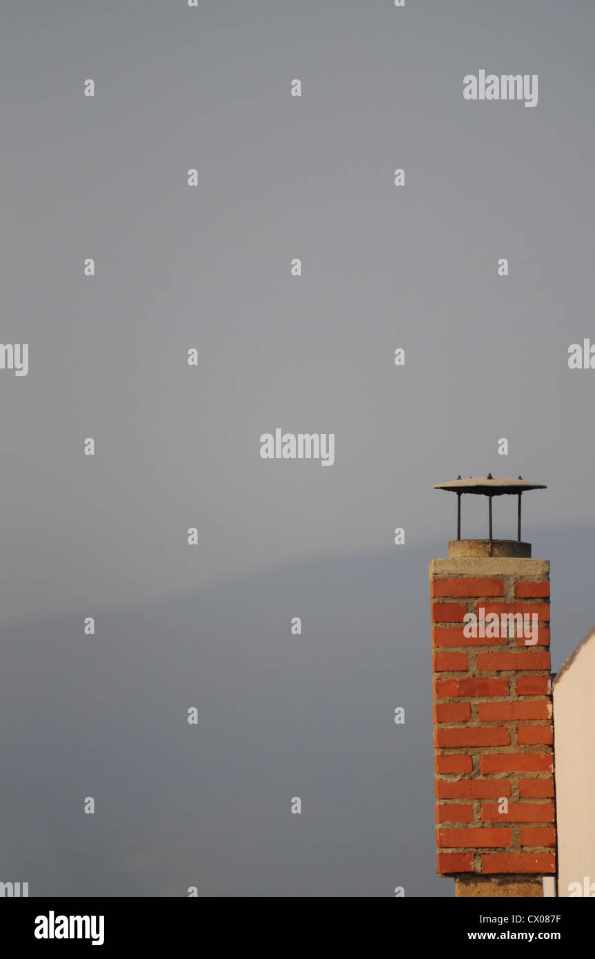 Chimney on the roof. Stock Photo